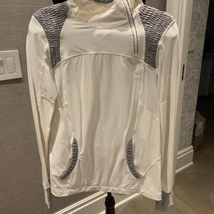 Lululemon white half zip hoodie